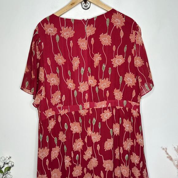 MADEWELL Tulip-Sleeve Maxi Dress in Tall Sunflowers Bright Sz 20 {BB34} - Picture 4 of 8